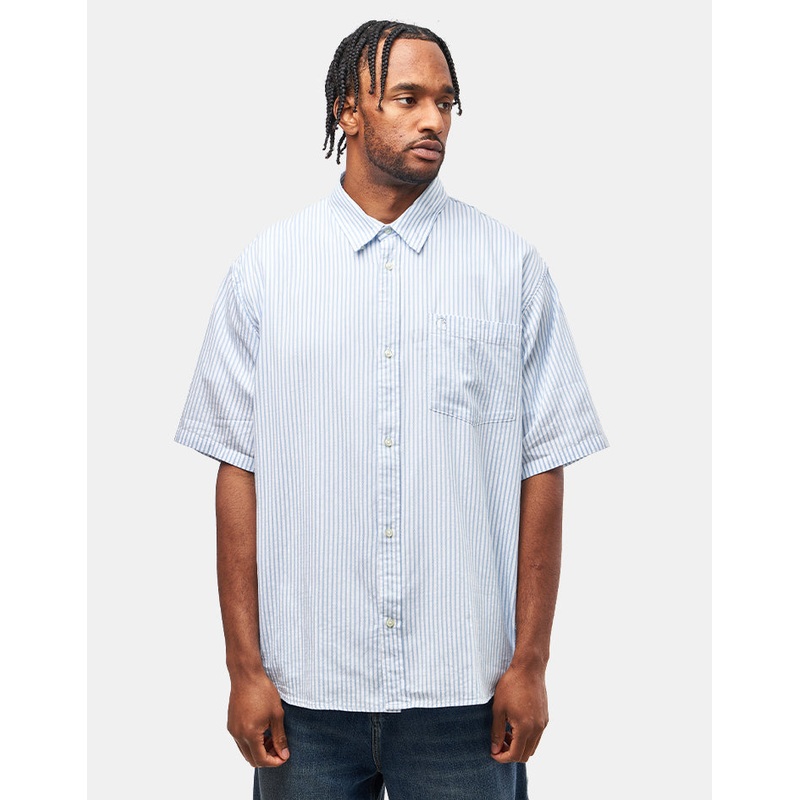 Carhartt WIP S/S Phelps Shirt – Phelps Stripe/Bluebird