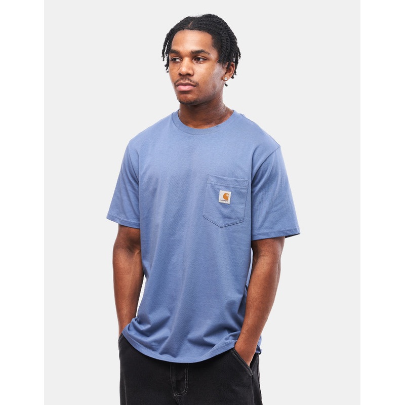 Carhartt WIP S/S Pocket T-Shirt – Blue Iris