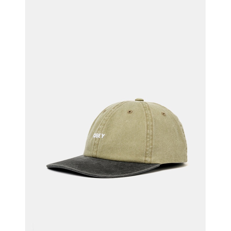 Obey Pigment Bold 6 Panel Strapback Cap – Pigment Khaki Multi