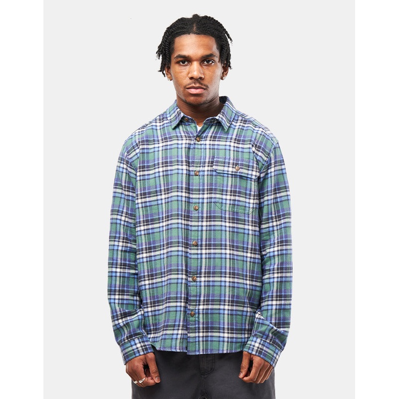 Patagonia Lightweight Fjord L/S Flannel Shirt – Nature Walk: Smolder Blue