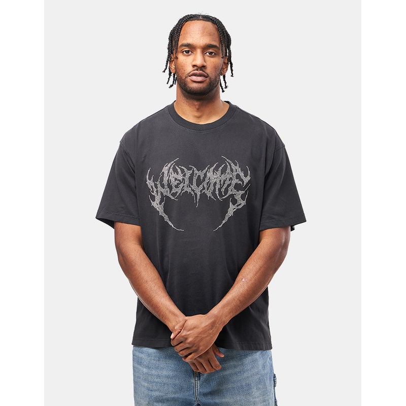 Welcome Glam Fang Garment-Dyed T-Shirt – Black