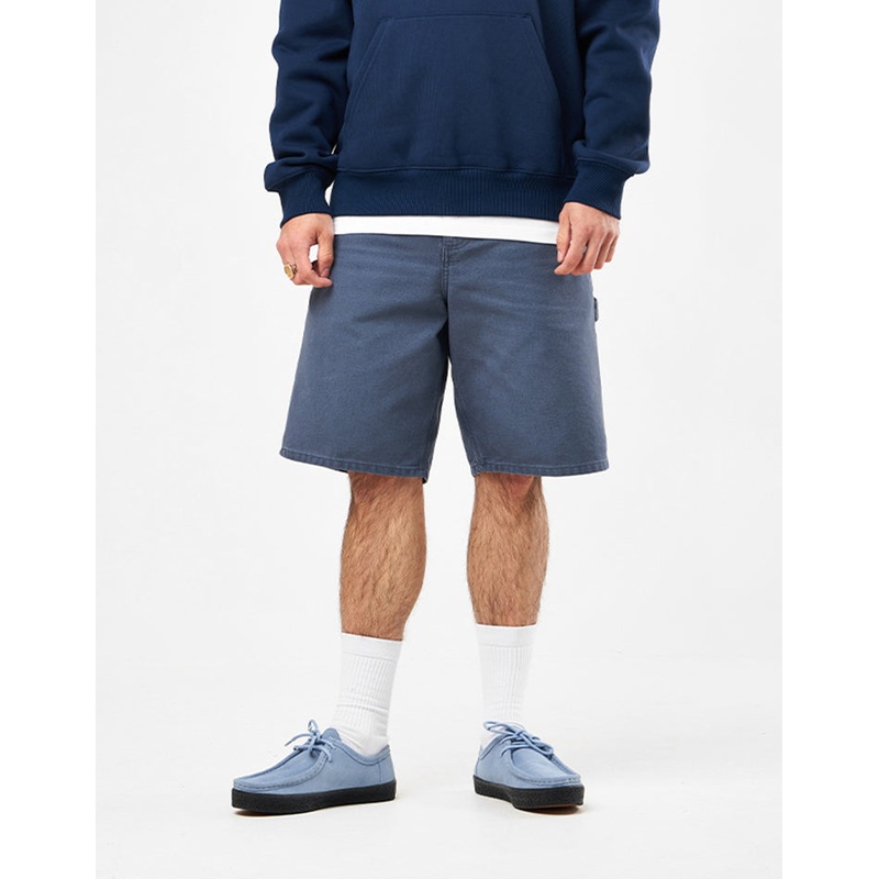 Carhartt WIP Single Knee Shorts – Dusky Blue (Stone Canvas)