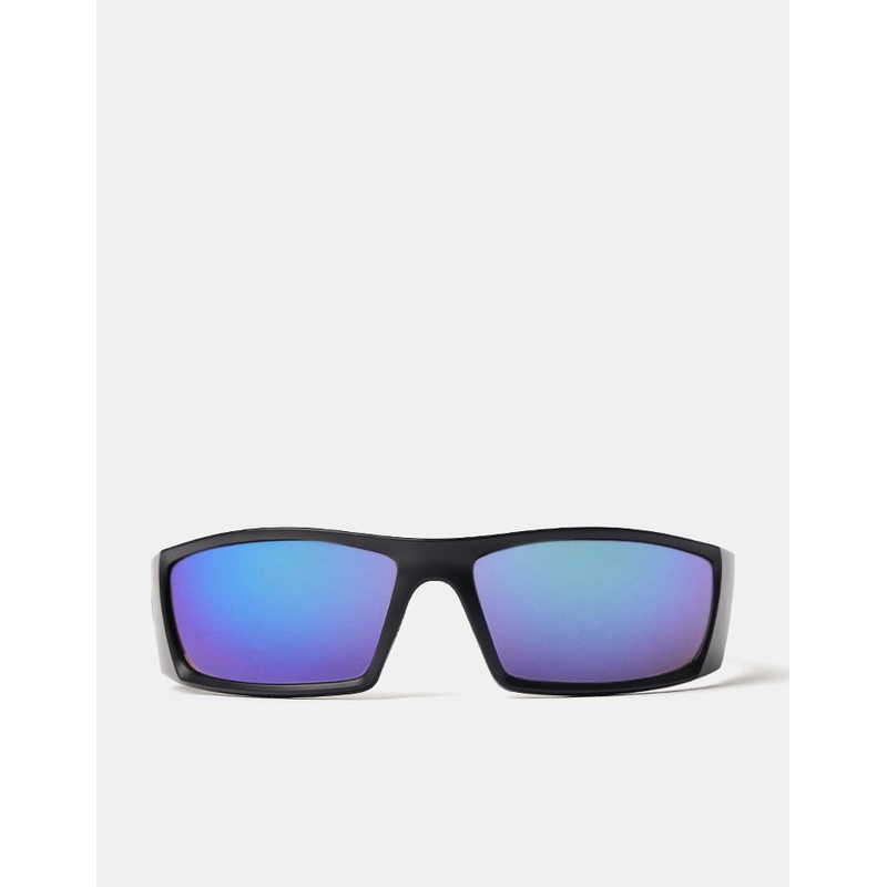 Glassy Sunhater Peet Polarised Sunglasses – Black/Green Mirror