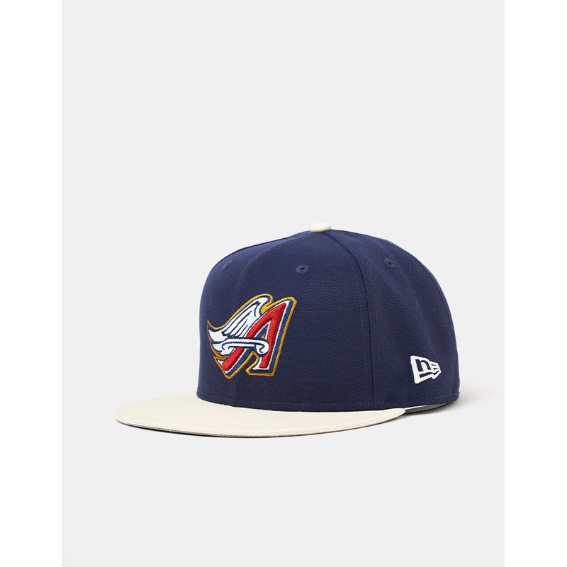 New Era Anaheim Angels Visor Clip 59Fifty Fitted Cap – Light Navy/Natural