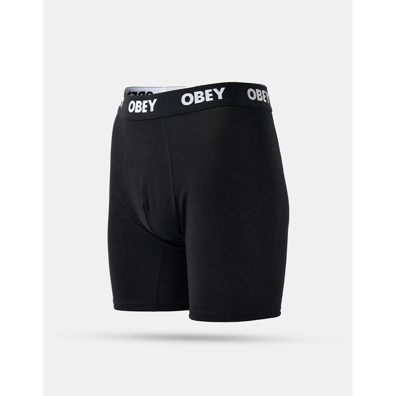 Obey Established Work 2 Pack Boxer Shorts – Black