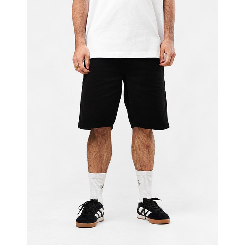 Route One Canvas Carpenter Shorts – Washed Black