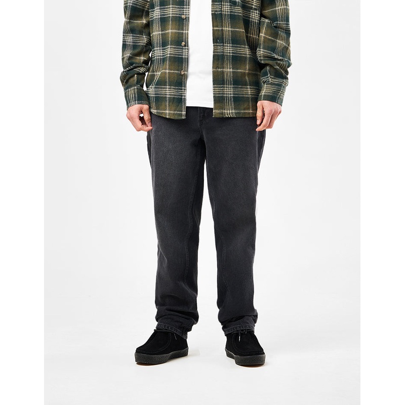 Route One Regular Tapered Denim Jeans – Washed Black