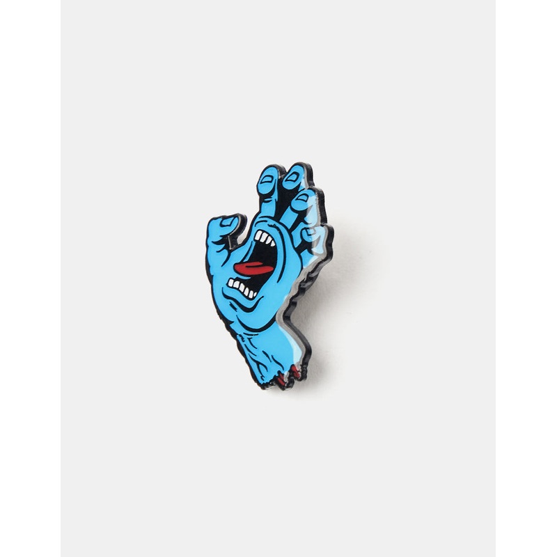 Santa Cruz Screaming Hand Pin Badge – Blue
