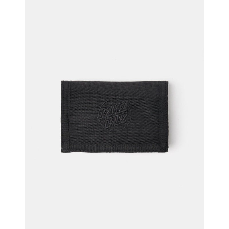 Santa Cruz Tonal Opus Dot Tri-Fold Velcro Wallet – Black