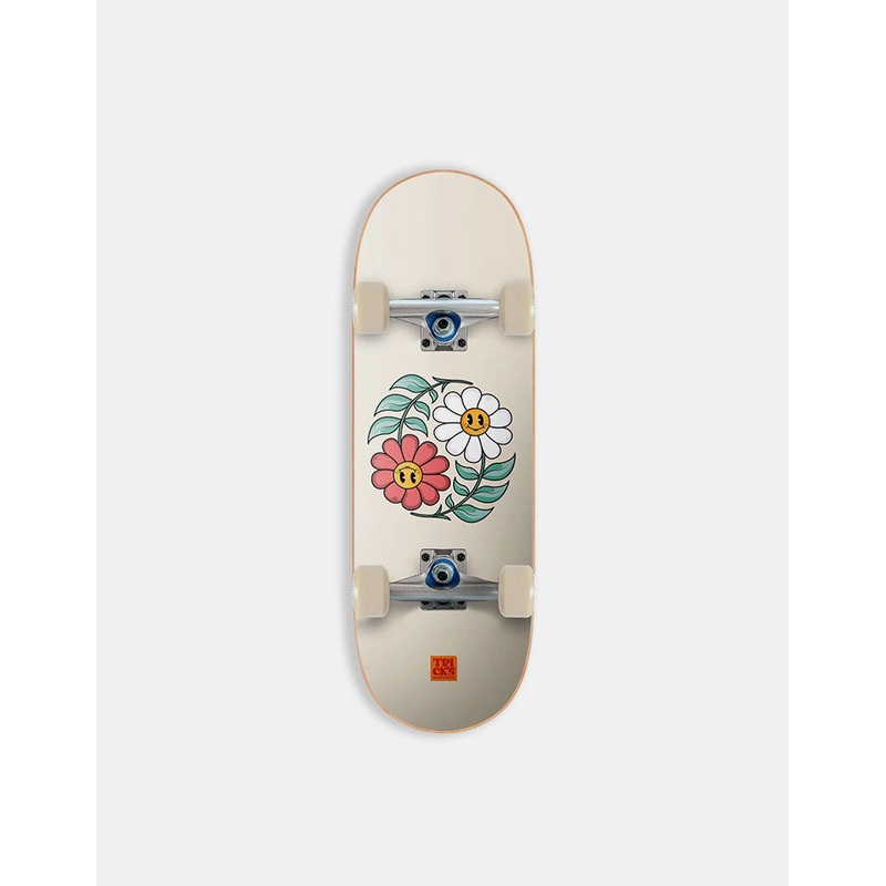 Tricks Yin Yang Flowers Mini Complete Skateboard – 7.87″ x 24.21″