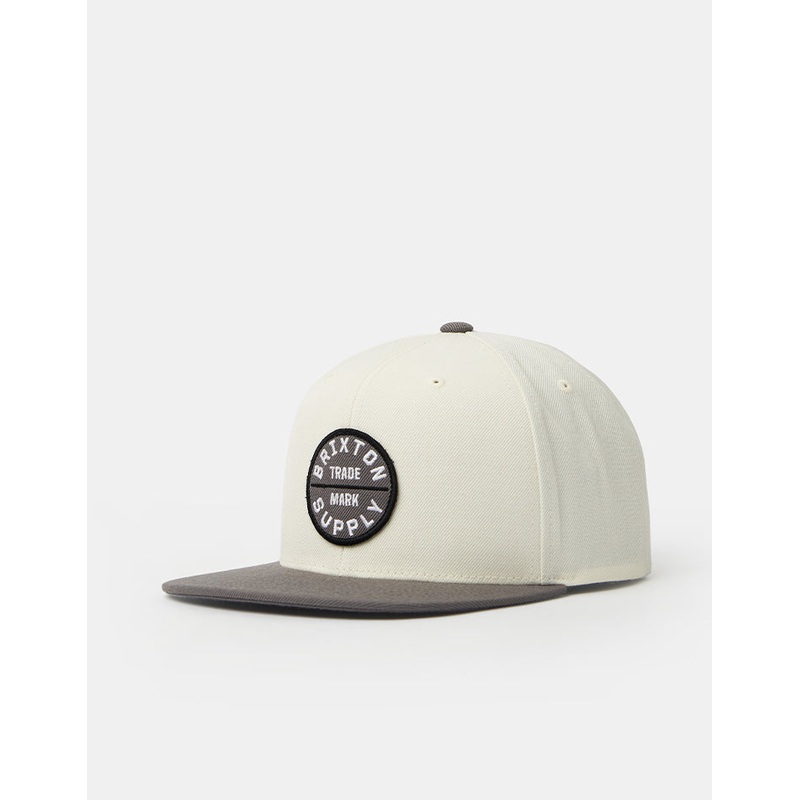 Brixton Oath III Snapback Cap – Charcoal/Off White