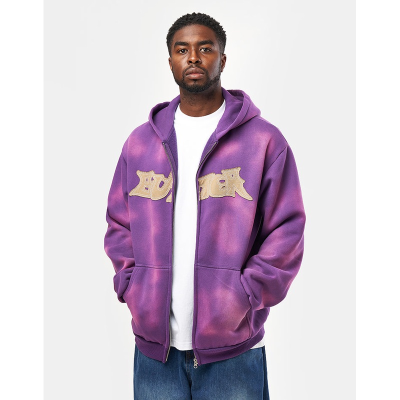 Butter Goods Encounter Zip-Thru Hoodie – Washed Purple