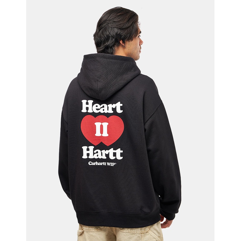 Carhartt WIP Heart II Hartt Hooded Sweat Jacket – Black
