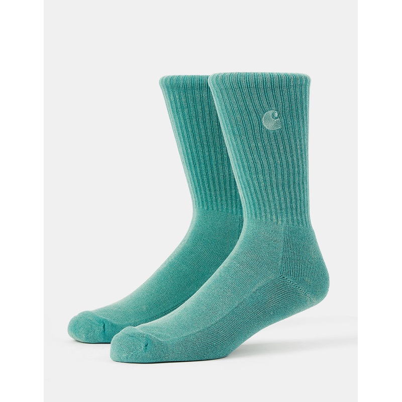 Carhartt WIP Hudson Crew Socks – Saguaro/Chalk Wash