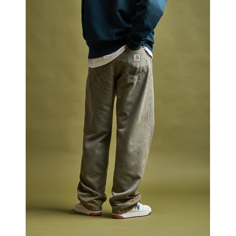 Carhartt WIP Landon Pant – Blue/Leather (Garment Dyed)