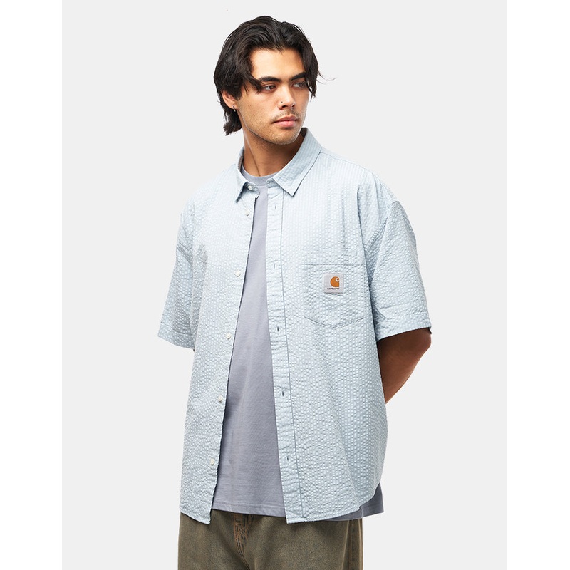 Carhartt WIP Toland S/S Shirt – Toland Stripe/Blue Fog