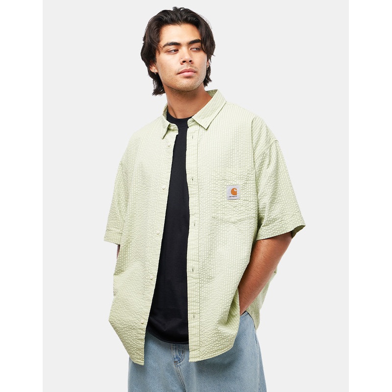 Carhartt WIP Toland S/S Shirt – Toland Stripe/Pale Olive