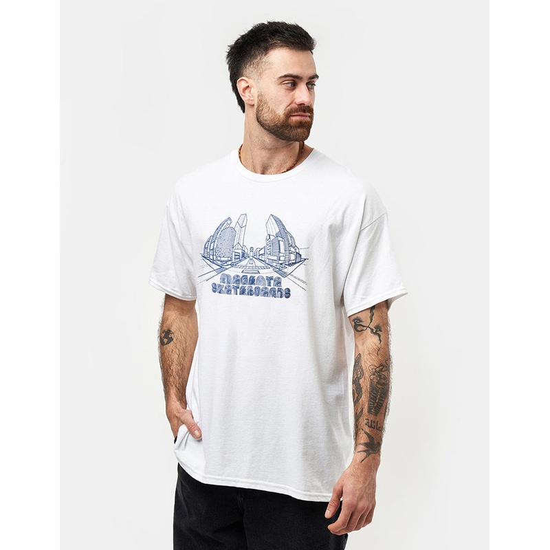 Magenta 3D T-Shirt – White