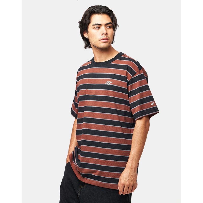 New Balance Numeric Thin Stripe T-Shirt – Black