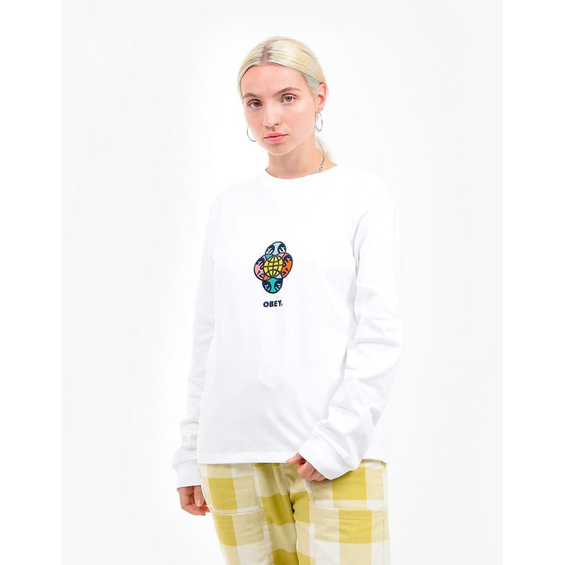 Obey Womens Otis L/S T-Shirt – White