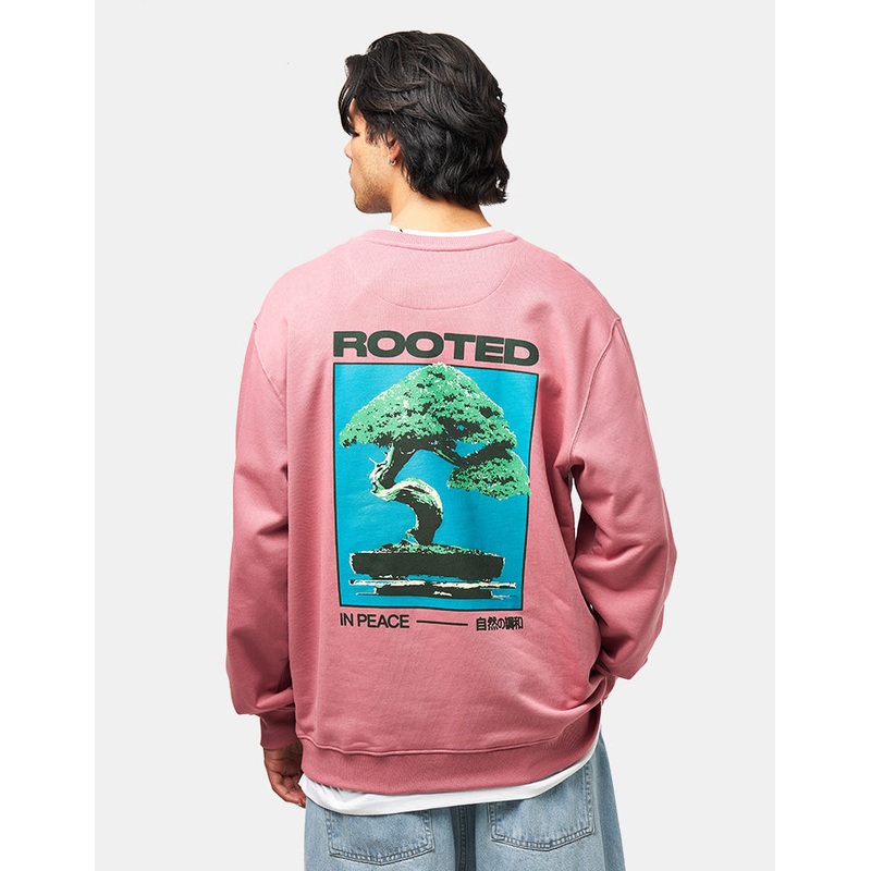 Route One Rooted Heavyweight Sweatshirt – Dusty Pink