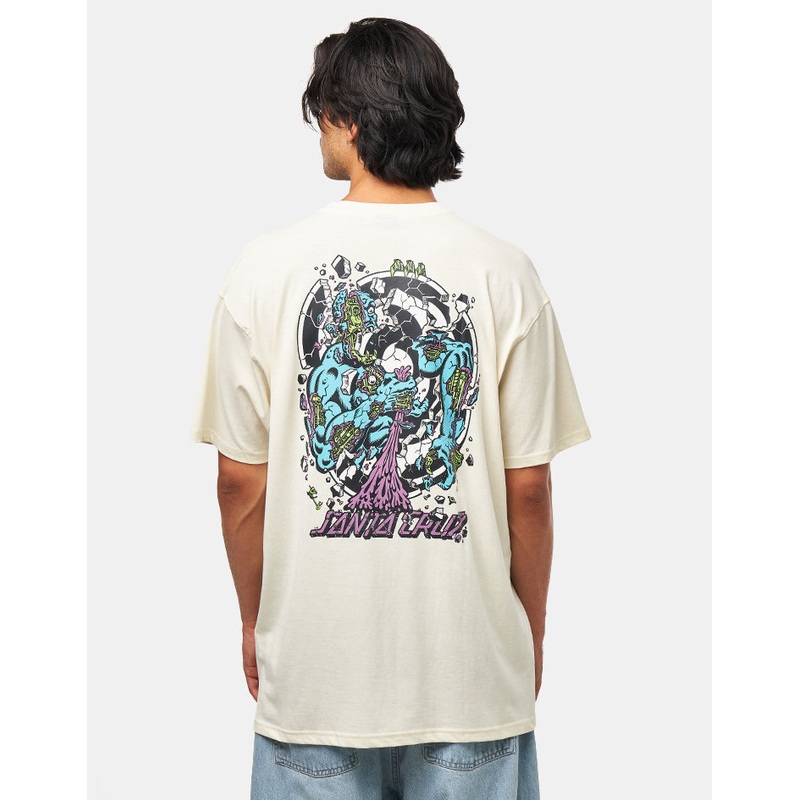 Santa Cruz Roskopp Dissect Strip T-Shirt – Unbleached Cotton