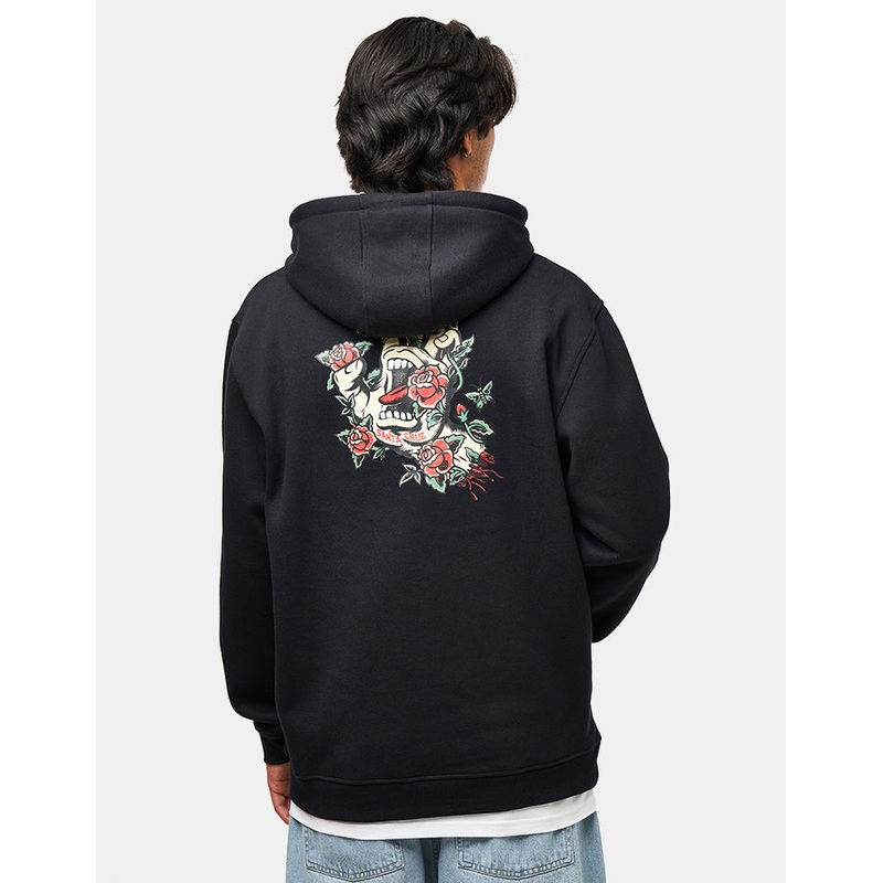 Santa Cruz Screaming Rose Flash Pullover Hood – Black