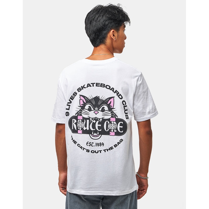 Route One 9 Lives Organic T-Shirt – White