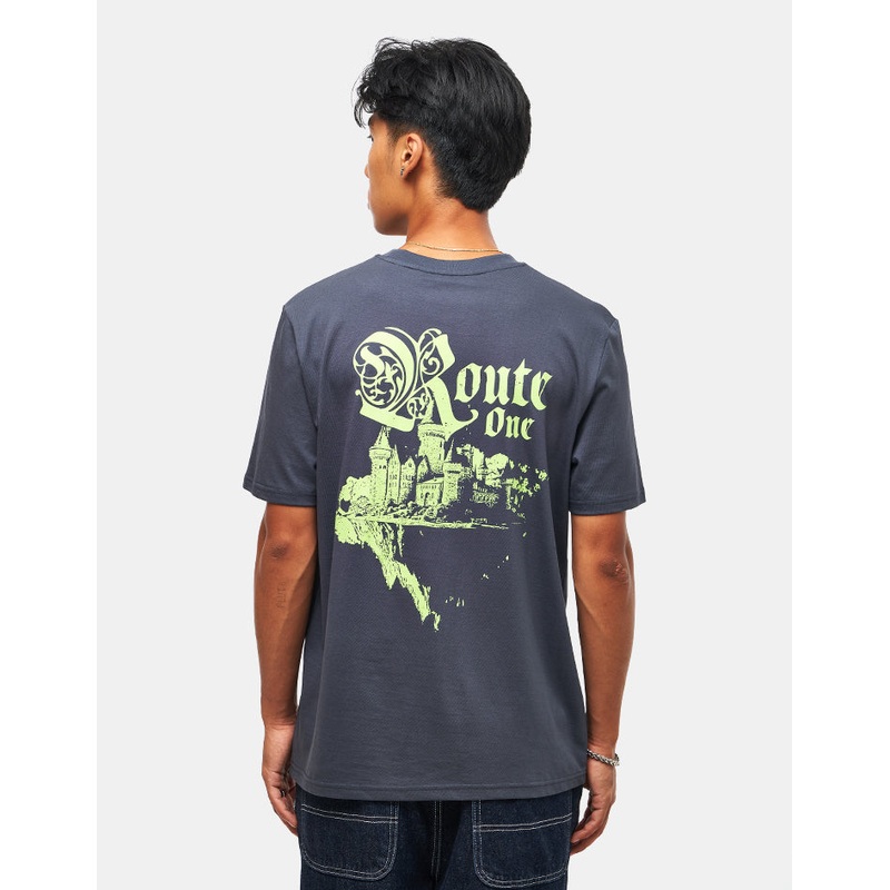 Route One Fortress Organic T-Shirt – India Ink Grey