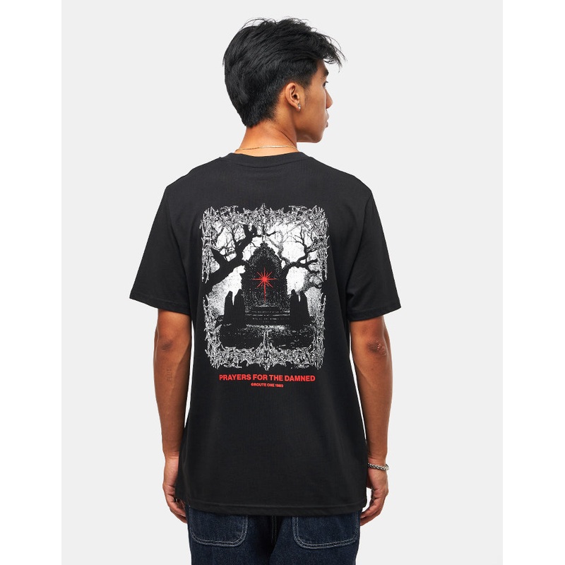 Route One Prayers Organic T-Shirt – Black