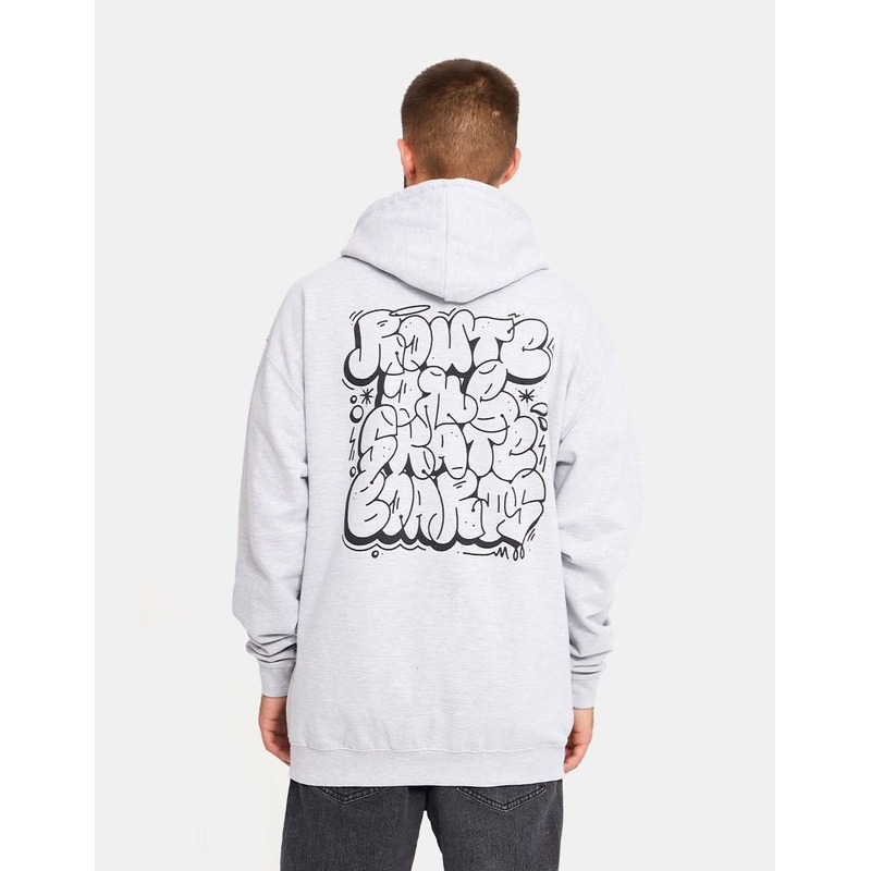 Route One Tagged Pullover Hoodie – Heather Grey
