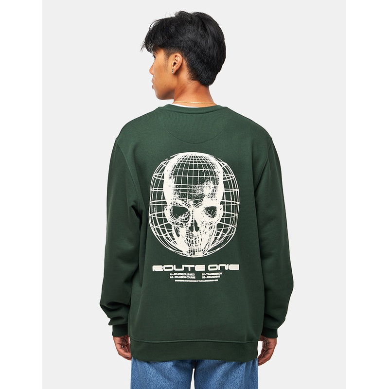 Route One Transmission Heavyweight Sweatshirt – Forest Green