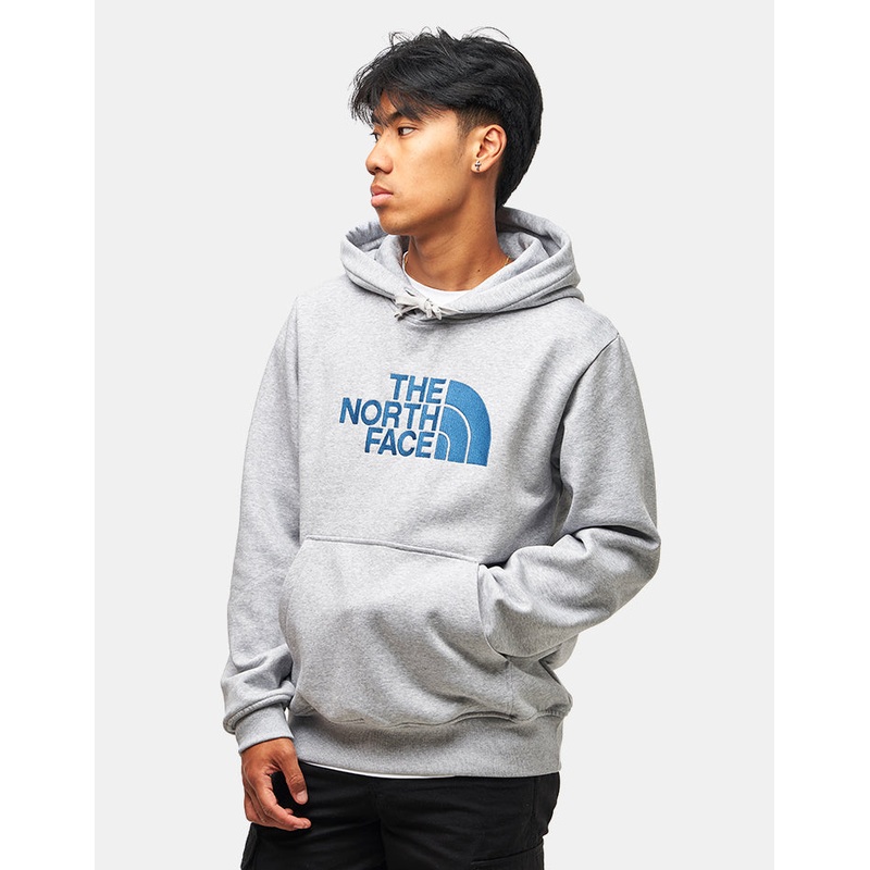 The North Face Drew Peak Pullover Hoodie – TNF Light Grey Heather/Blue