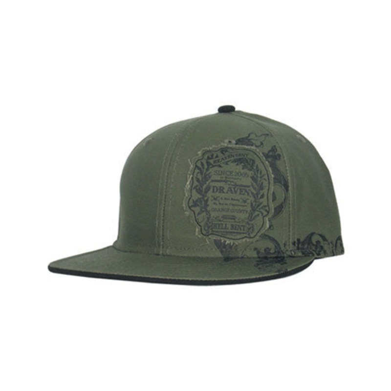 Draven Hellbent Snapback Hat – Olive