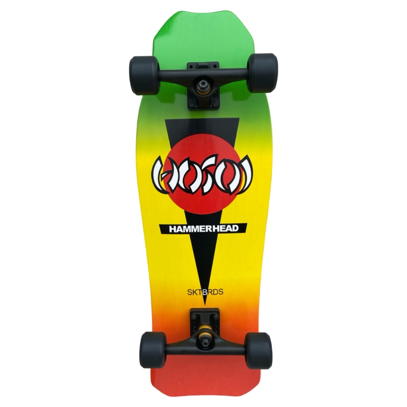 Hosoi Hammerhead Double Kick RASTA Complete Skateboard- 10.25″x31″