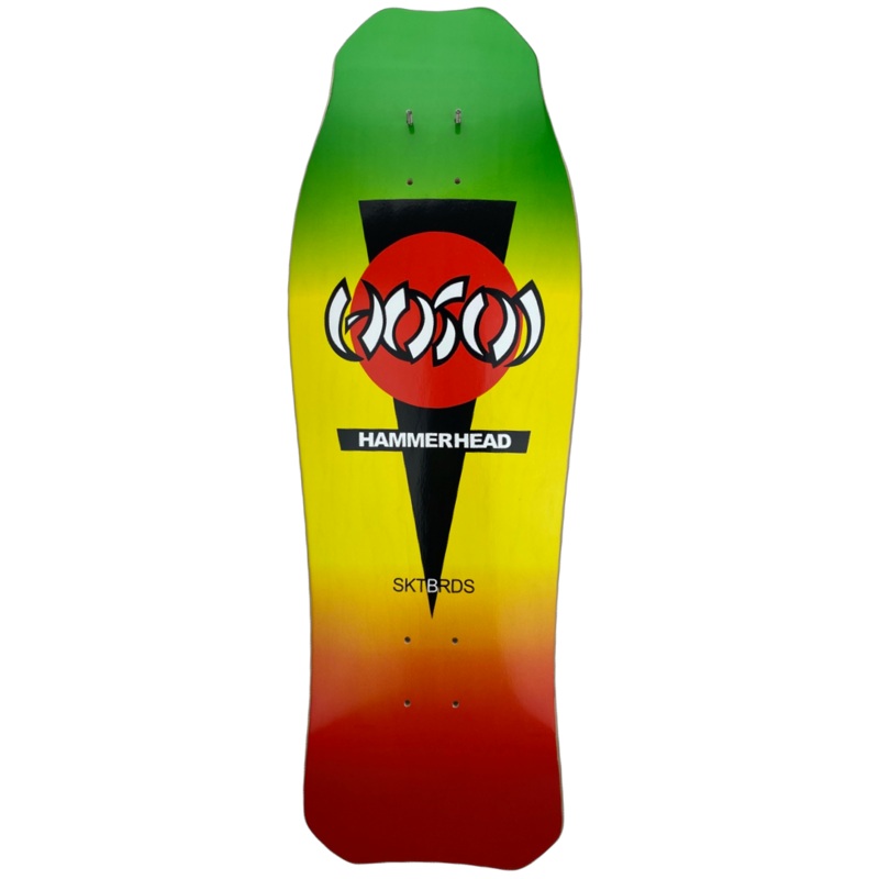 Hosoi Skateboards Hammerhead RASTA Double Kick Deck- 10.25″x31″