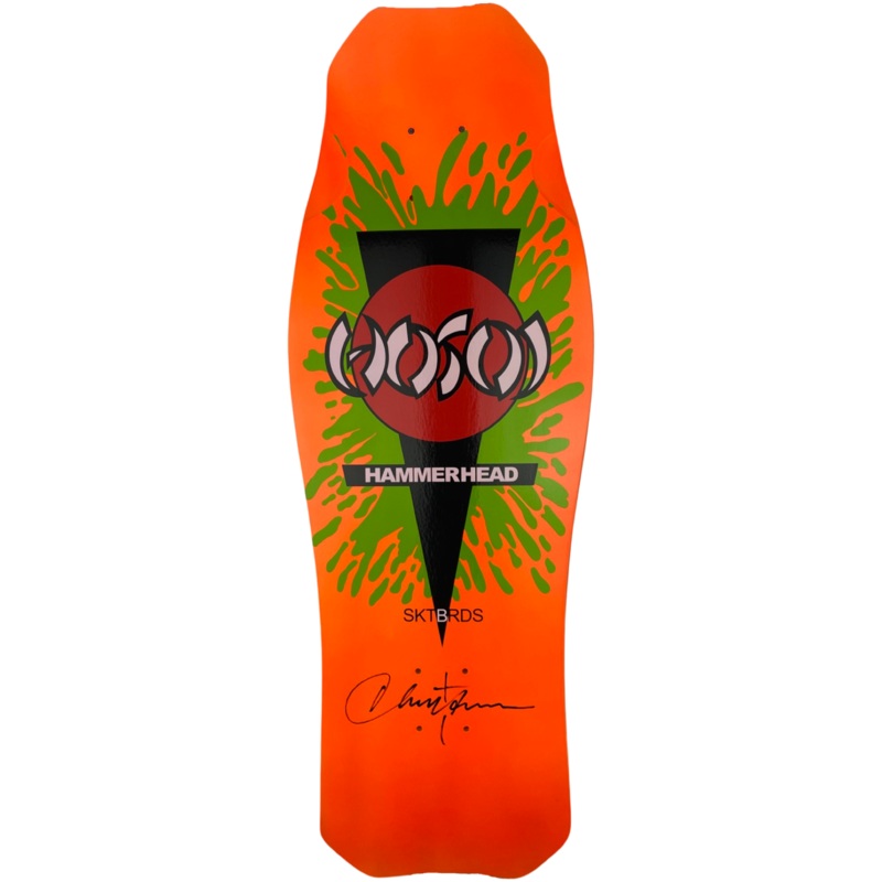 Hosoi Skateboards O.G. Hammerhead Splat Deck Signed 10.5″ X 31″