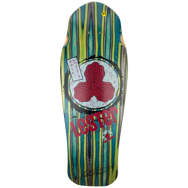 Tracker Lester Kasai Signed Oak Leaf Swirl -#53 Limited Deck – 10 3/8″ x 30.5″