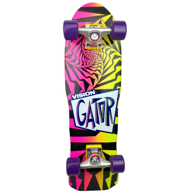 Vision Gator II Mini Cruiser Complete Black Fade – 8″x28.75″