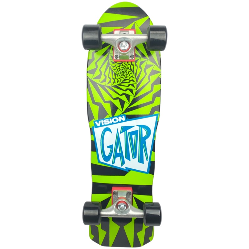 Vision Gator II Mini Cruiser Complete Black/Green – 8″x28.75″