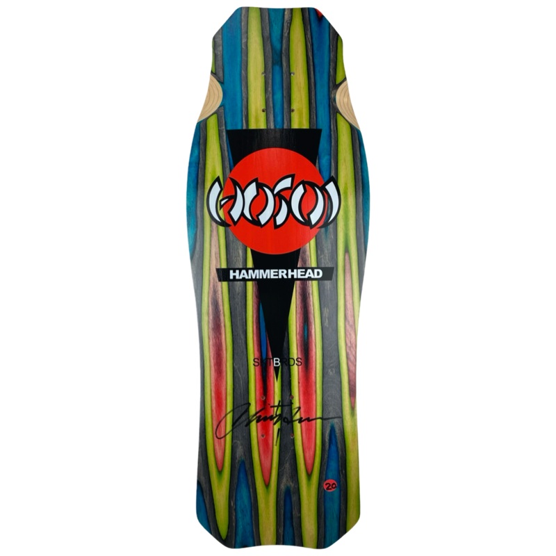 Hosoi Skateboards  O.G. Hammerhead Swirl Deck Signed #20  10.5″x31″