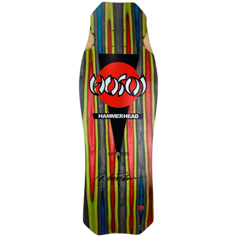 Hosoi Skateboards  O.G. Hammerhead Swirl Deck Signed #21  10.5″x31″