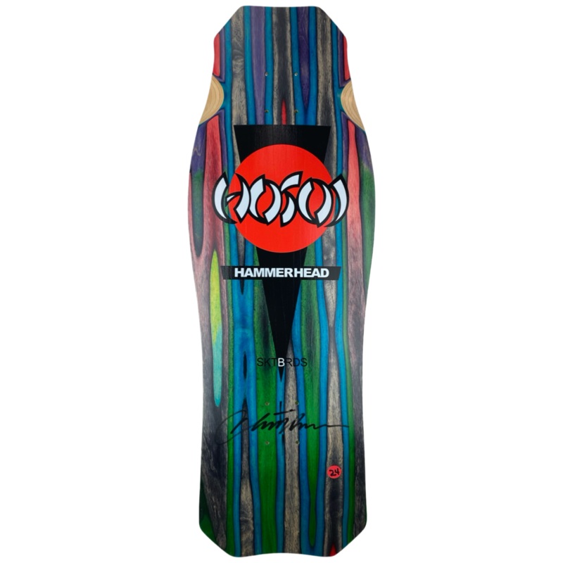 Hosoi Skateboards  O.G. Hammerhead Swirl Deck Signed #24  10.5″x31″