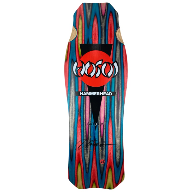 Hosoi Skateboards  O.G. Hammerhead Swirl Deck Signed #26  10.5″x31″