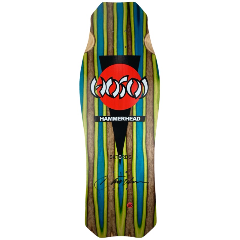 Hosoi Skateboards  O.G. Hammerhead Swirl Deck Signed #30  10.5″x31″