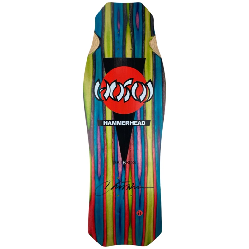 Hosoi Skateboards  O.G. Hammerhead Swirl Deck Signed #31  10.5″x31″