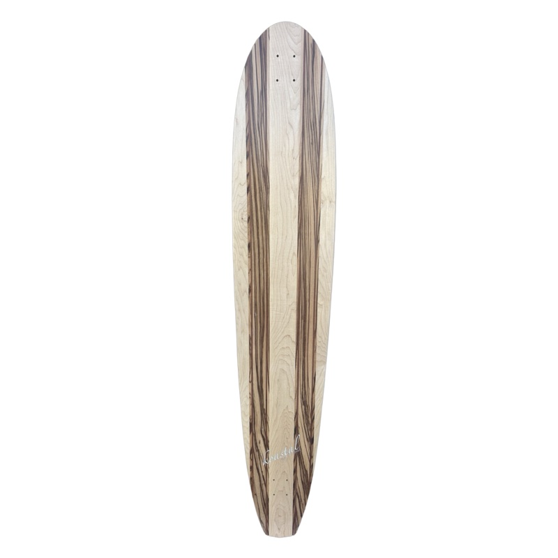 Koastal Drifter-6 Tiger Wood/Maple 60″ Longboard Cruising Skateboard – Complete