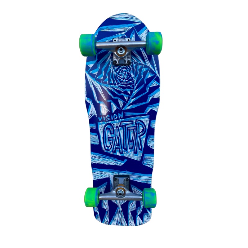 Vision Gator II Complete Skateboard-Woodcut Art by Sean Starwars- 10.25″x29.75″