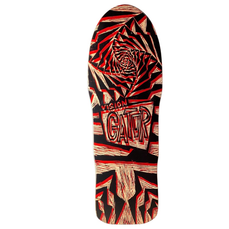 Vision Gator II Deck-Woodcut Art by Sean Starwars- 10.25″x29.75″